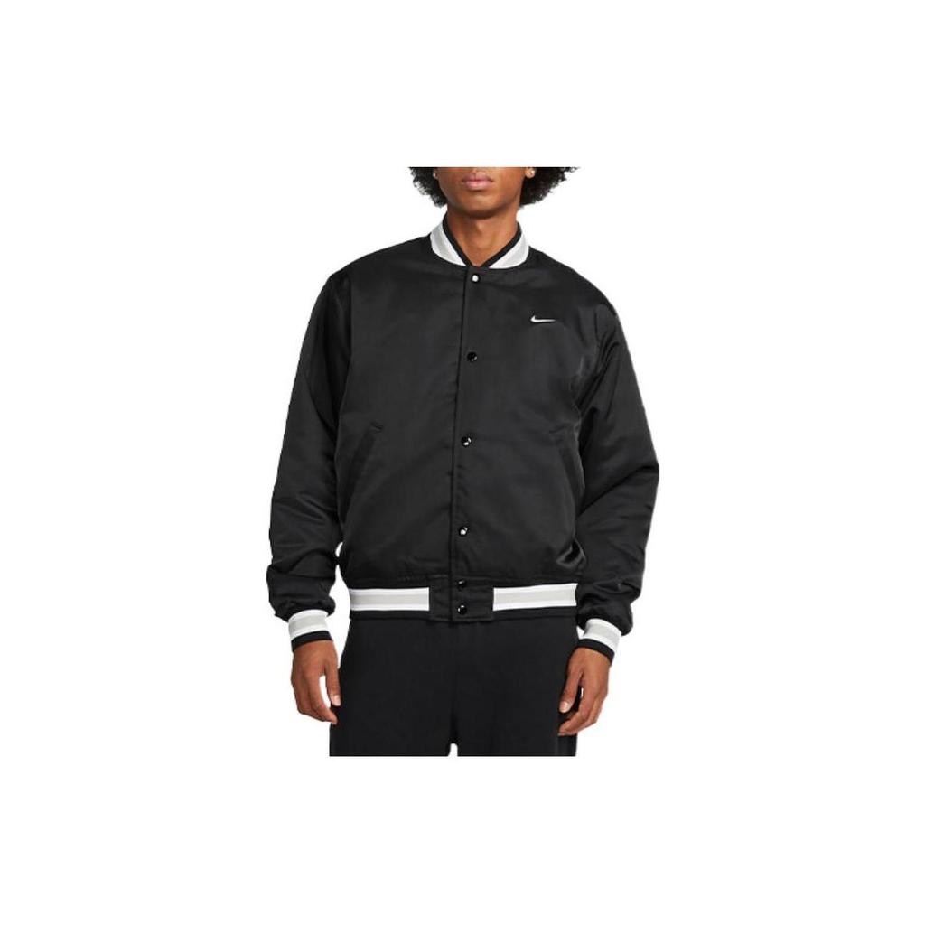 Nike Sportovní bunda Authentics Dugout Jacket (Velikost Asie) Černá/Bílá Pánská Streetwear DX0659-010