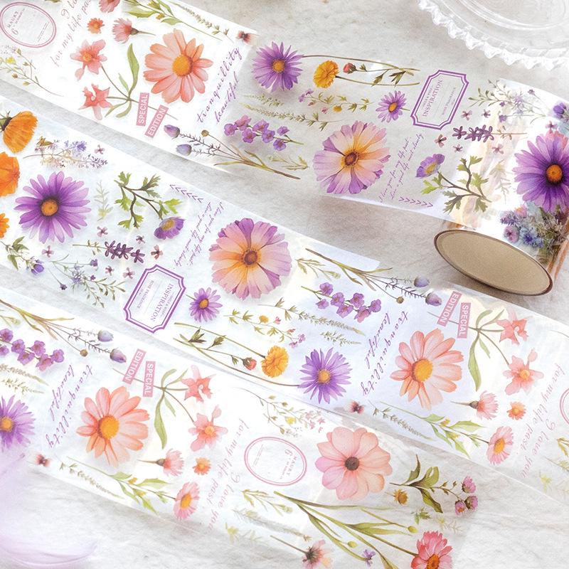 Yanji PET Tape - River of Time: French Romantic Journal Stickers, 6 Styles
