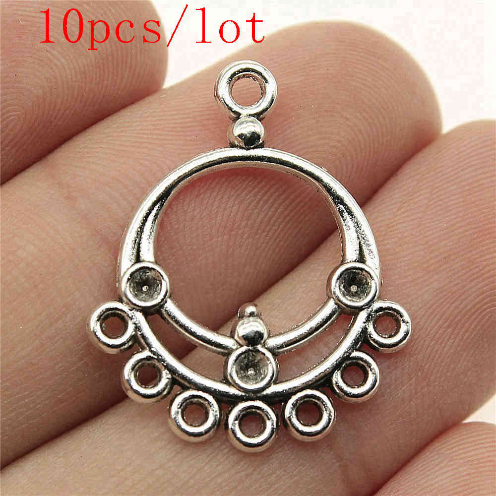 Round Perforated Earring Connectors Components Jewellery Making Supplies Art Crafts Diy Make Accessories
