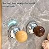 Vacuum Suction Cup Hooks Push-to-Lock No Drill No Nails No Glue Required Wall Hook Heavy Duty Round Spherical Design Hanging Hook for Keys Towels Hats