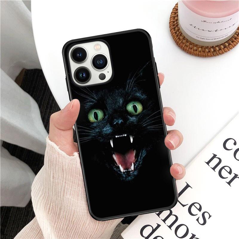 Husă pentru telefon Black Cat Staring Eye pentru iPhone 14 13 12 11 Pro Max Husă pentru iPhone 14 13 Pro XS MAX X XR SE2 8 7 Plus