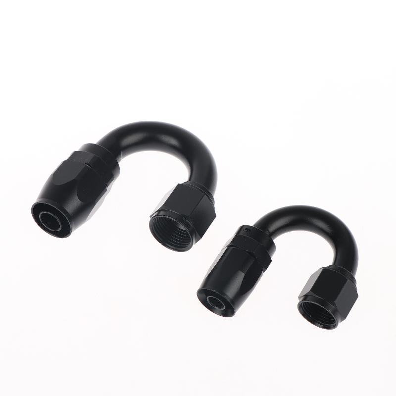 Car Oil Cooler Adapter 180 Degree - AN4 AN6 AN8 AN10 Swivel Hose End Fitting, Universal Aluminum Fuel Oil Line Connector