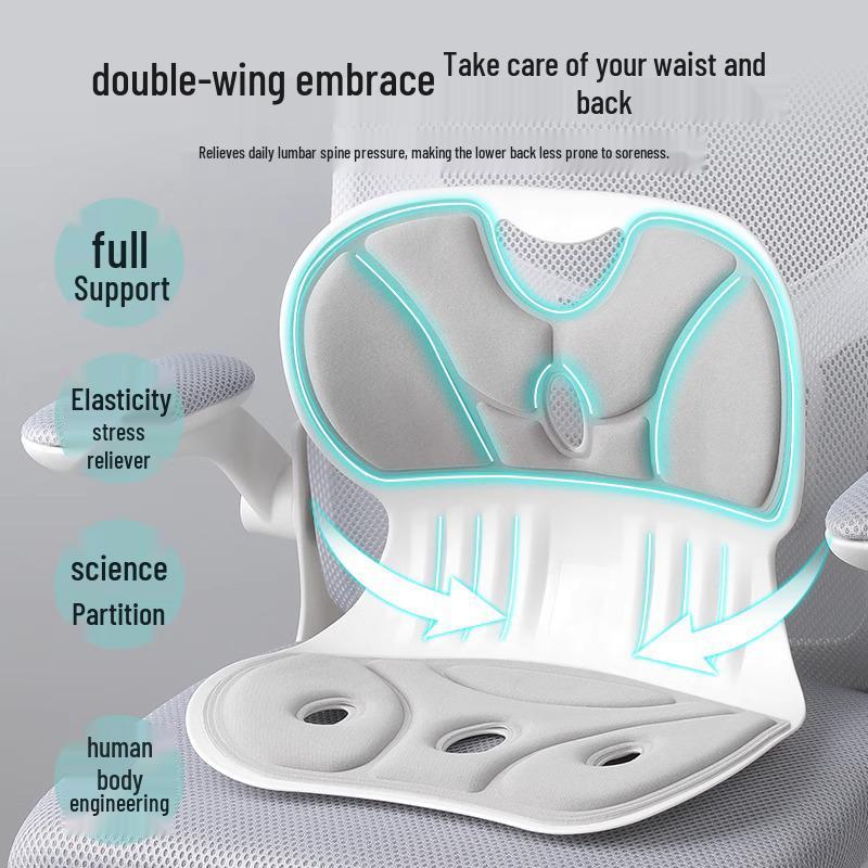 Ergonomický bederní a kyčelní podpůrný polštář pro kancelářskou židli – Podporuje správné držení těla a pohodlí