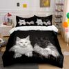 "Elegant Cat-Themed Home Decor Set" Multiple sizes kid's and adults' bedroom Exquisite 3PC bedding set gift