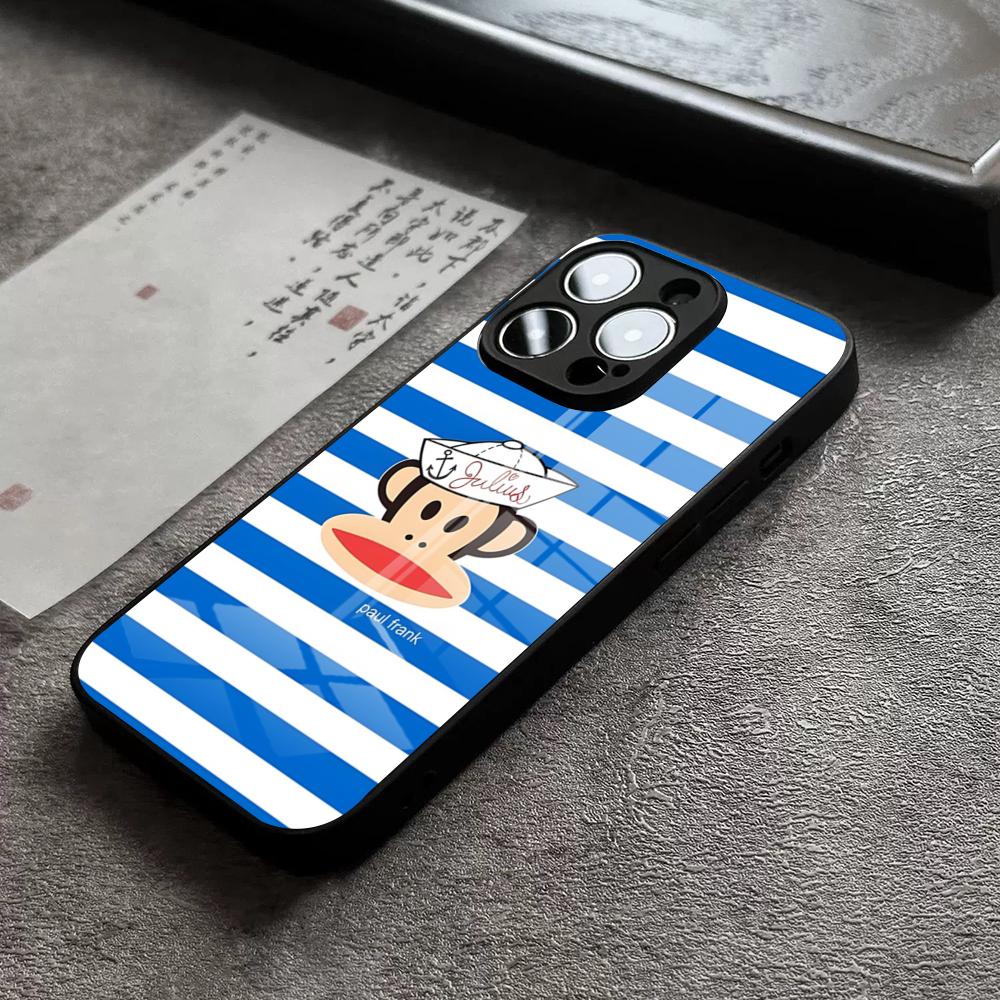 

Модный чехол для телефона с логотипом P-Paul F-Frank для IPhone 17 16 Pro Max 15 Plus 14 Pro 12 11 13 Mini X XR XS Max SE Стеклянная крышка iPhone11 ProMax