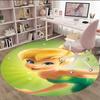 1pc T-Tinkerbell Carpet, Round Rug, Comfortable, Suitable for Entryways, Living Rooms, Office, And Bedrooms, Christmas Decoration