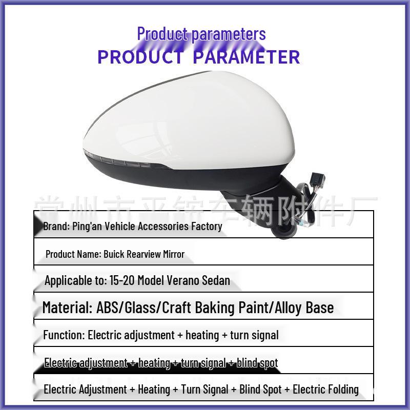 Fits Buick Verano 15-20: Rearview Mirror Assembly with Paint