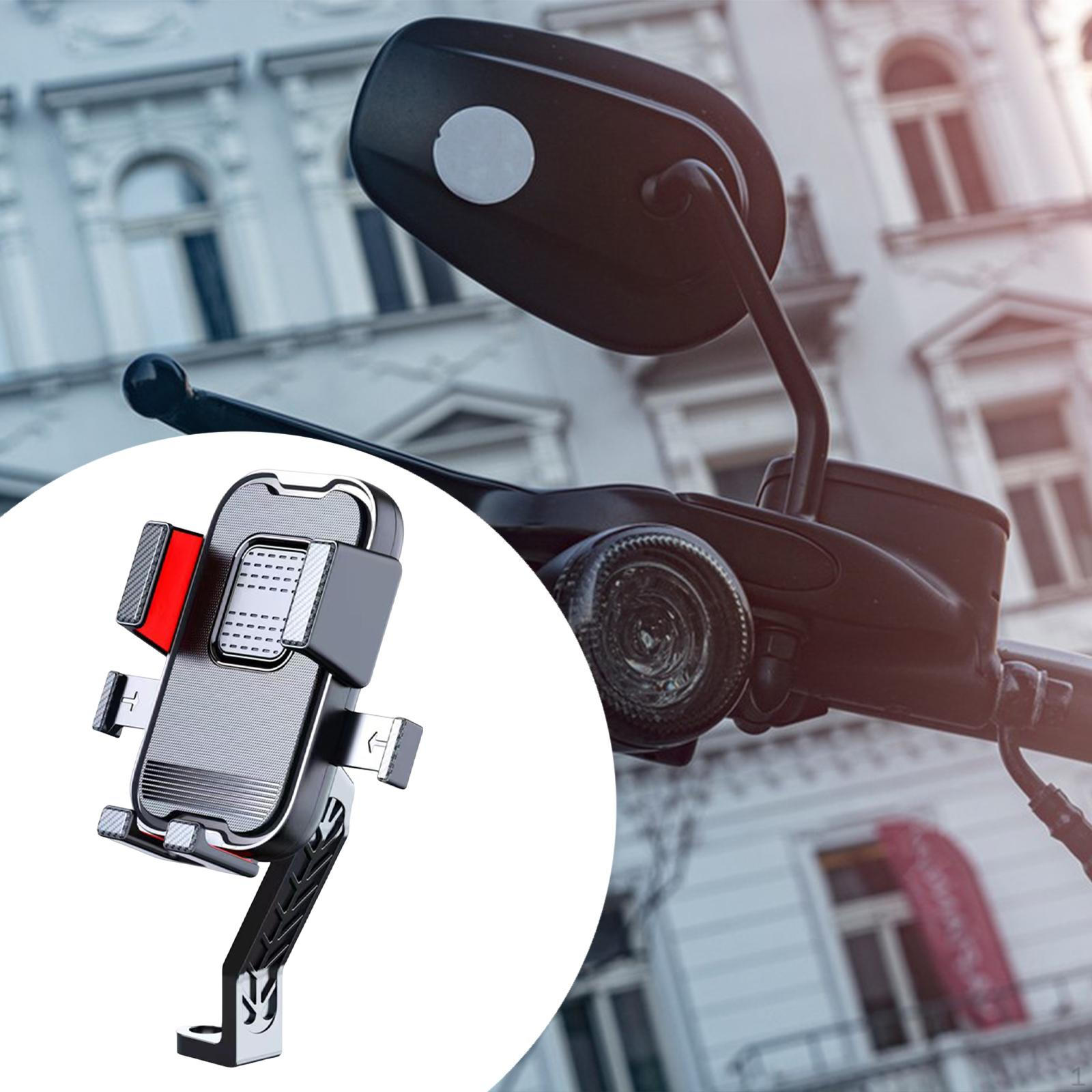 

Крепление для телефона на мотоцикле, держатель для велосипеда, универсальный, устойчивый к тряске, зажим для смартфона, подставка для RearviewMirror Red