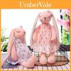 Adorable Plush Bunny Doll Soft Long-eared Stuffed Animal With Pink Fur 45cm To 65cm