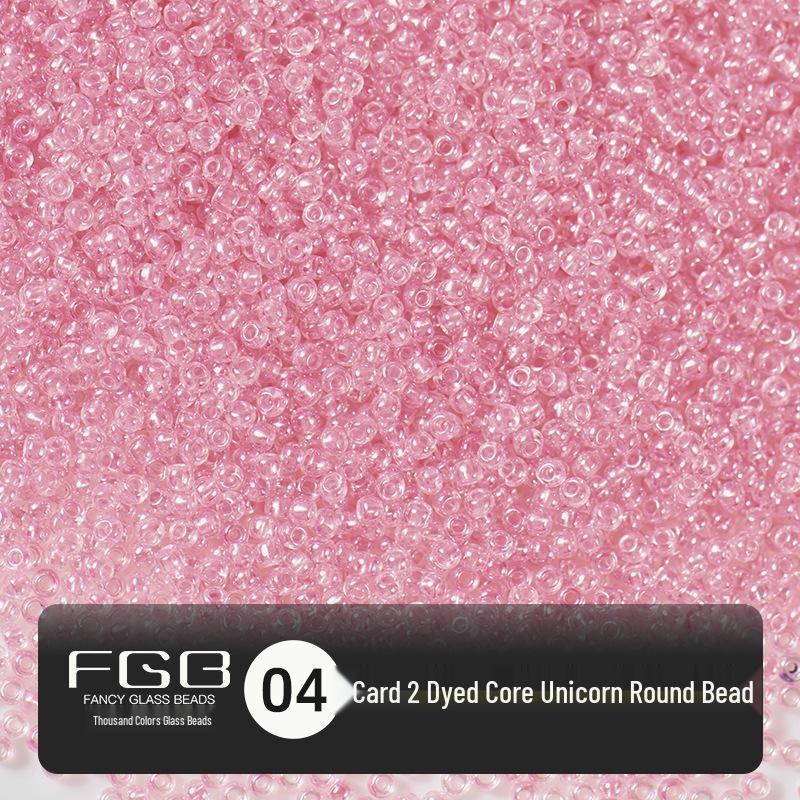 Thousand Color Unicorn Heart Glazed 2mm Round Glass Seed Beads for DIY Jewelry Accessories