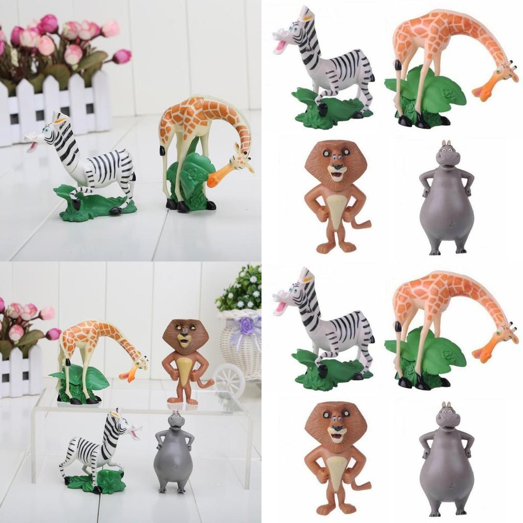 Decorate With Madagascar Movie Action Figures Character-like Dolls For Ornament Safe Pvc Material
