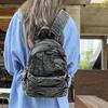 Denim Backpack Student Schoolbag Women Small Backpack