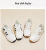 Women's Versatile Leather Sneakers - 2024 Autumn, Thick-Soled, Non-Slip, Lightweight Popular Style, Forrest Gump Shoes 5115