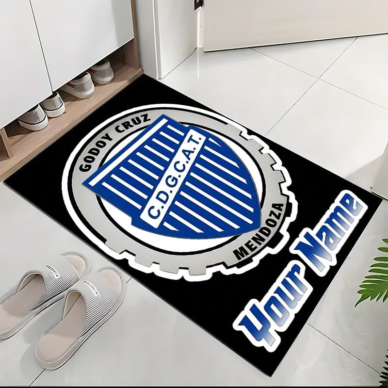 Club Deportivo Godoy Cruz (1) Rug Suitable For Spaces Such As Bedrooms And Entryways Features A Non Slip Backing An Ideal Choice For A Gift