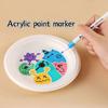 12/48PCS Acrylic Pigment Marker Pens – Non-Bleeding, Multi-Surface Use for Rock Painting, Wood, Canvas, Plastic, Metal & Stone