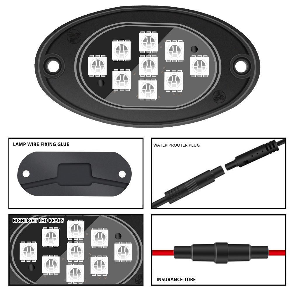 RGB Music Rhythm Car Atmosphere Light for Off-Road Vehicles