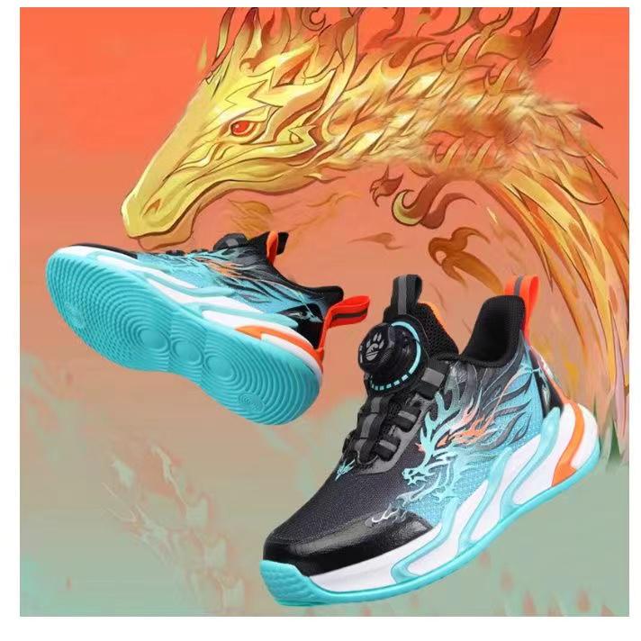 2024 Buty do koszykówki Chłopcy Rok Smoka - Oddychająca siateczka dla dzieci
