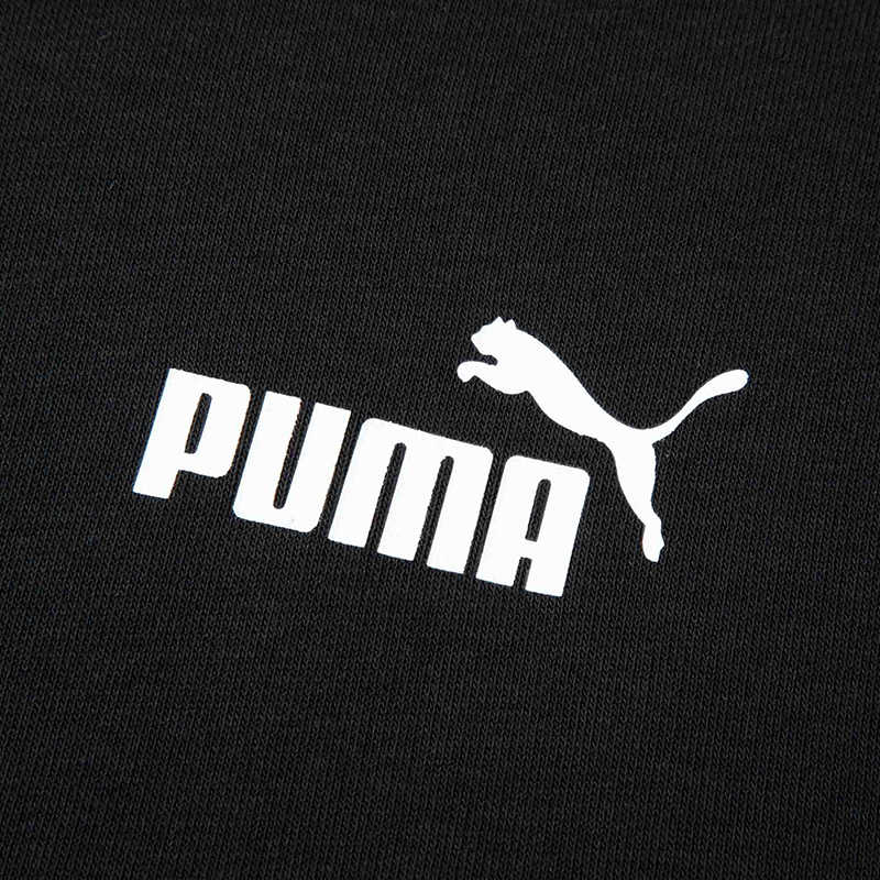 Puma Logo Pullover Comfortable Fashion Half-Zip Sweatshirt Men Sweatshirt Black 686058-01