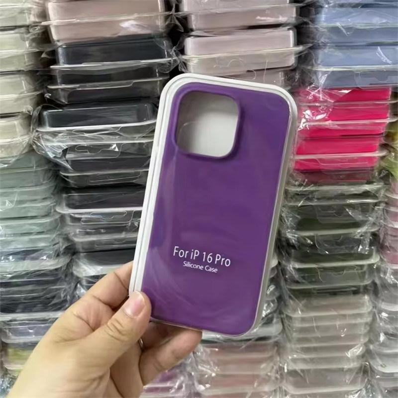 Liquid Silicone Case For Apple iPhone17 Air 15 16E 14 13 12 11 Pro Max Plus Mini XS XR 7/8 SE Phone Official Style Protective Cover