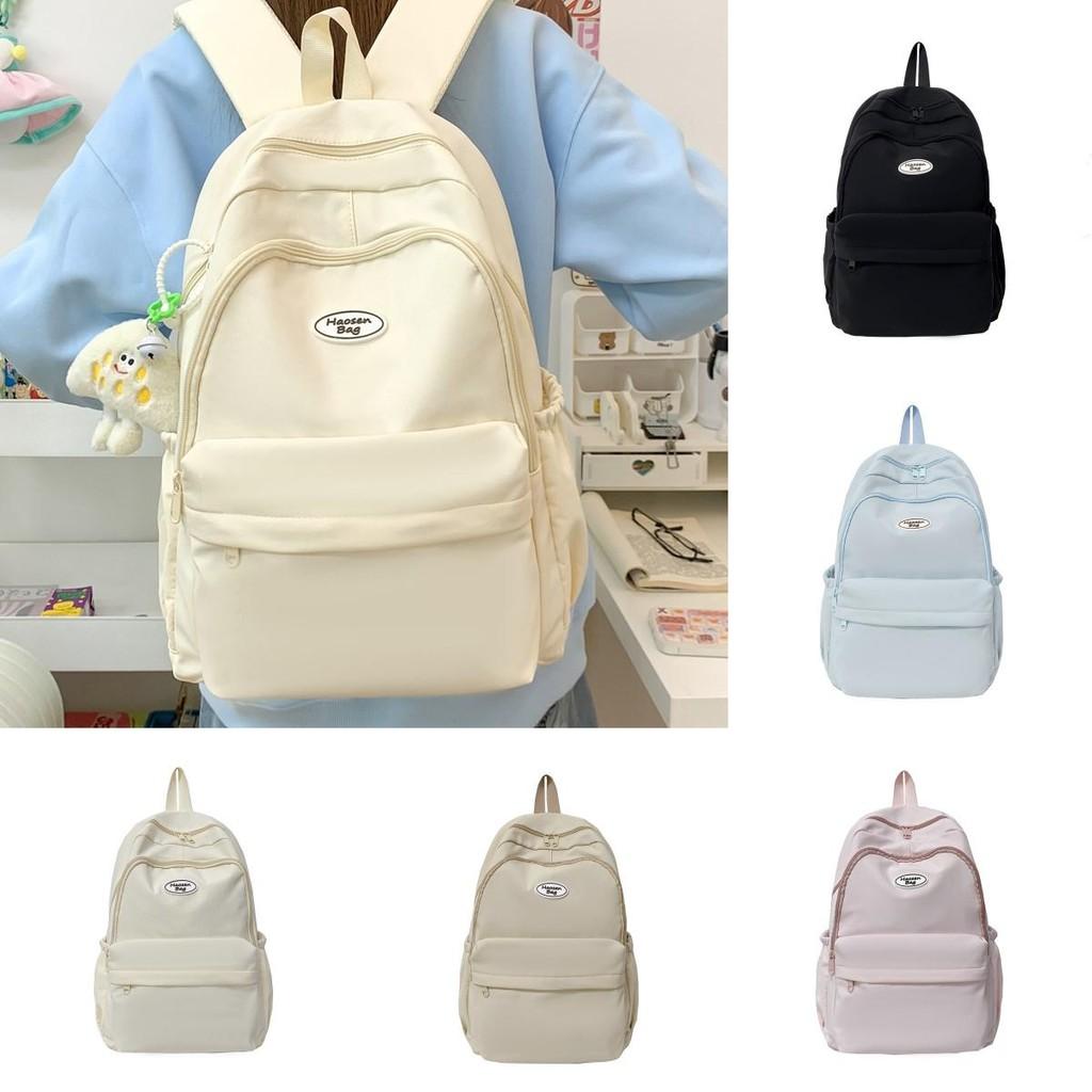 Color University Solid Backpack Polyester Material Adjustable Cushion Straps