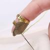 Adjustable Vintage Sewing Thimble, Handmade Non-slip Embroidery Against Ring, Vintage Needle Presser Needle Hoop Finger Holder