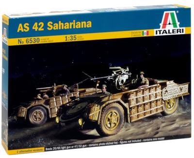Platz Italeri WW2 Italian Wheeled Reconnaissance Vehicle Camionetta AS42 Saharia Plastic Model IT6530 1/35 (Combat Vehicle)