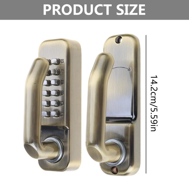 Keyless Entry Door Lock with Handle High Security Door Lock Zinc Alloy Combination Code Lock for 1.38-2.36'' Thick Doors