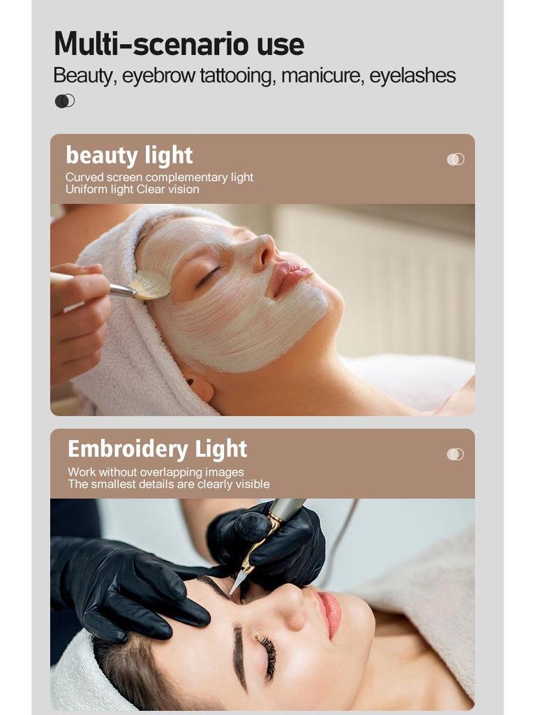 U-Shaped LED Nail Art & Beauty Light with Stepless Dimming, Eye Protection, Floor-Standing, 28-Inch