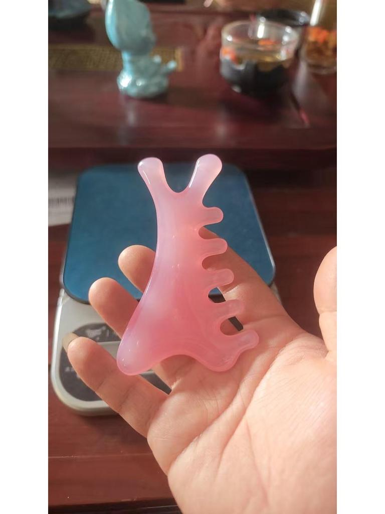 Natural Resin Double-Sided Gua Sha Facial Lifting and Firming Massager for Face, Neck, and Shoulders