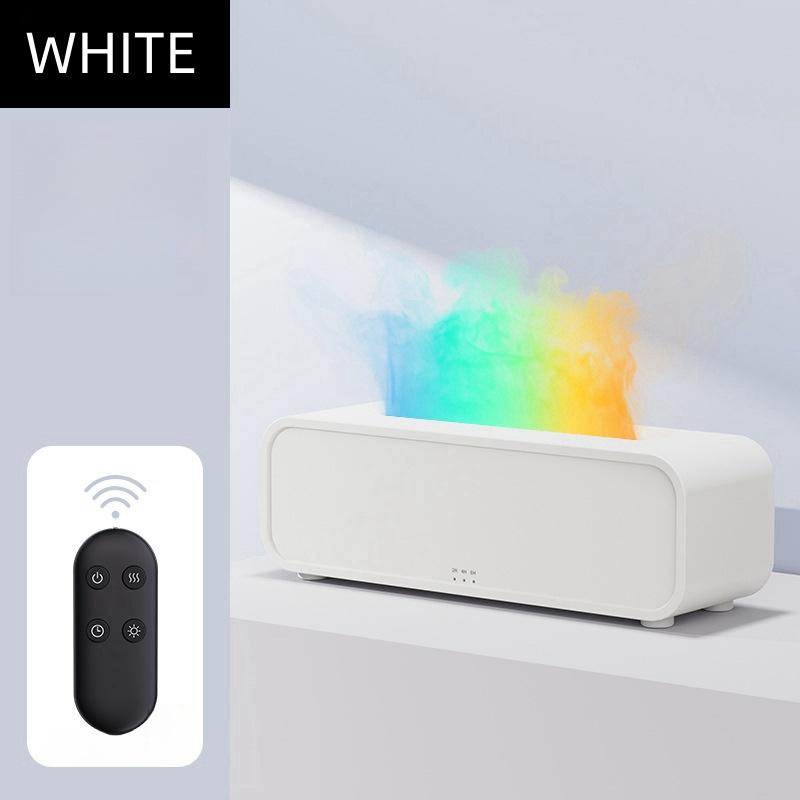 Simulated Flame Diffuser Aromatherapy 7color Light Mute Anhydrous Power Off Protection Fast Humidification Can Add Essential Oil