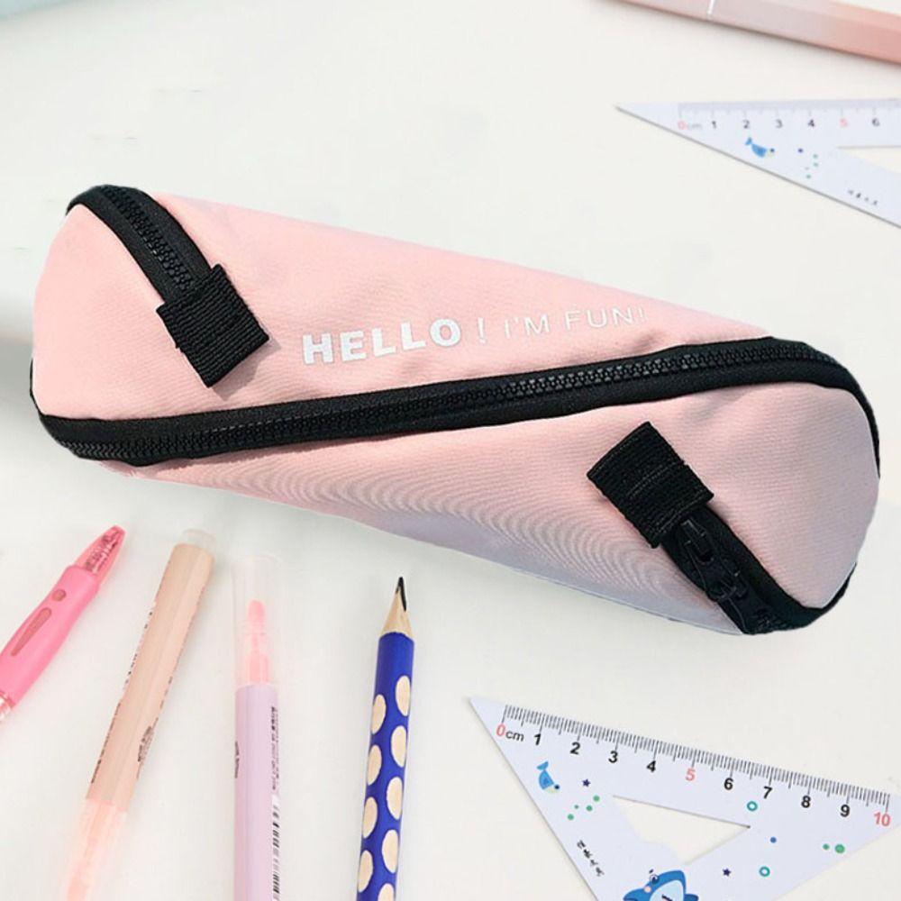 S Design Zipper Stationery Bag Japanese Style Pen Bag Creative Pencil Case  Kids Gift