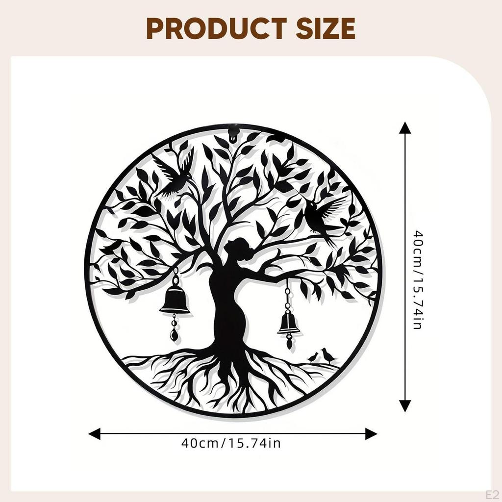 Baum Leben Wanddeko Ornament Modern Hängend 40cm Schild Familie Silhouette für Zuhause Schlafzimmer
