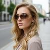 New Minimalist Style Fashion Metal Frame Women's Sunglasses Daily Commute Street Styling Sunshade Eyewear 81075