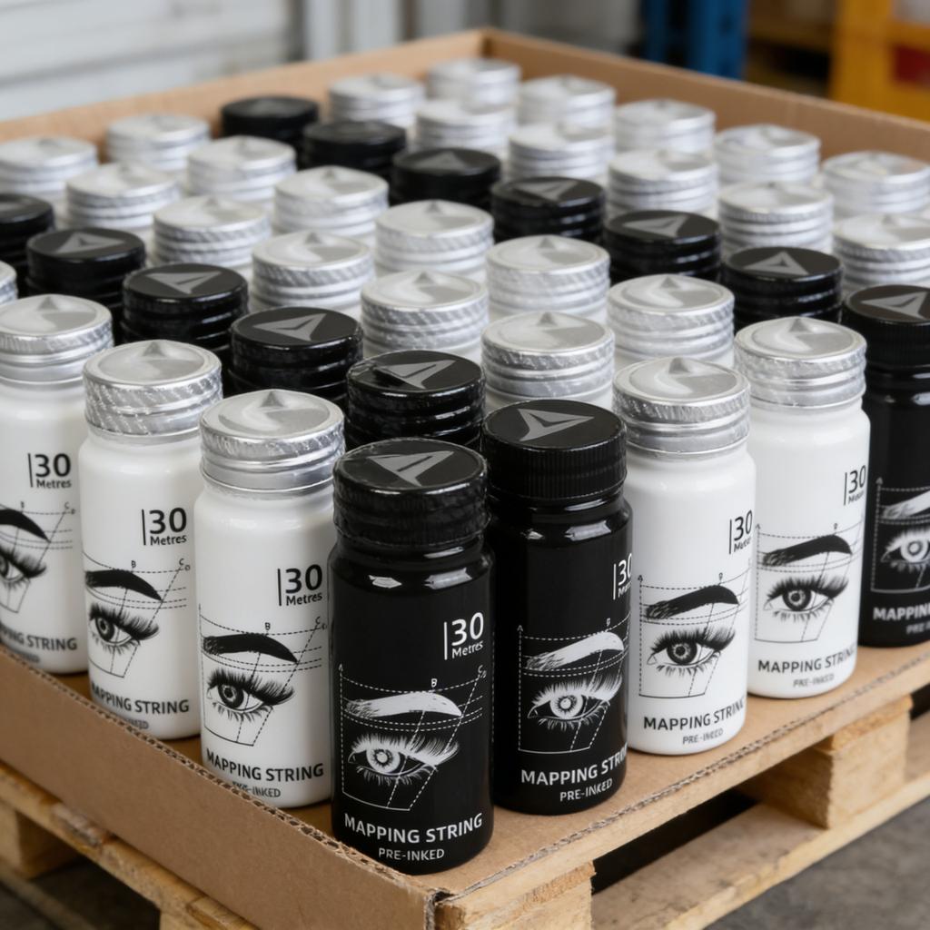 30m Microblading Vorgefärbter Mapping-Faden Augenbrauen Make-up Färbelinie Faden Braun Permanent Positionierung Messung Tattoo Werkzeuge