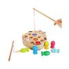 Magnetic Wooden Cat Fishing & Frog Game Toy for Kids