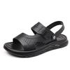 Men's sandals summer first layer cowhide cool slippers men's non-slip soft-soled outdoor beach shoes 2025