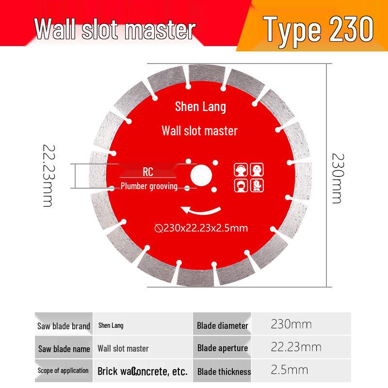 Grooving Cutting Blade Stone/Cement Dry Saw Blade for Walls 133/156/190/125/168