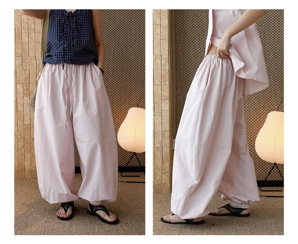 Xu Man Spring/Summer Fashionable INS Style Women's Balloon Cuff Joggers with Buttoned Ankles