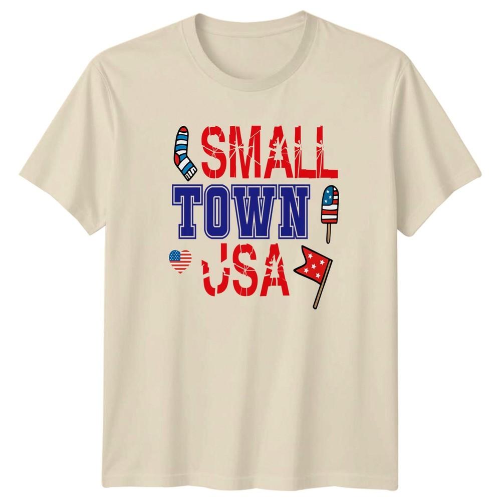 Small Town USA American Heritage Patriotism Unisexs Unisexs Graphic Tee