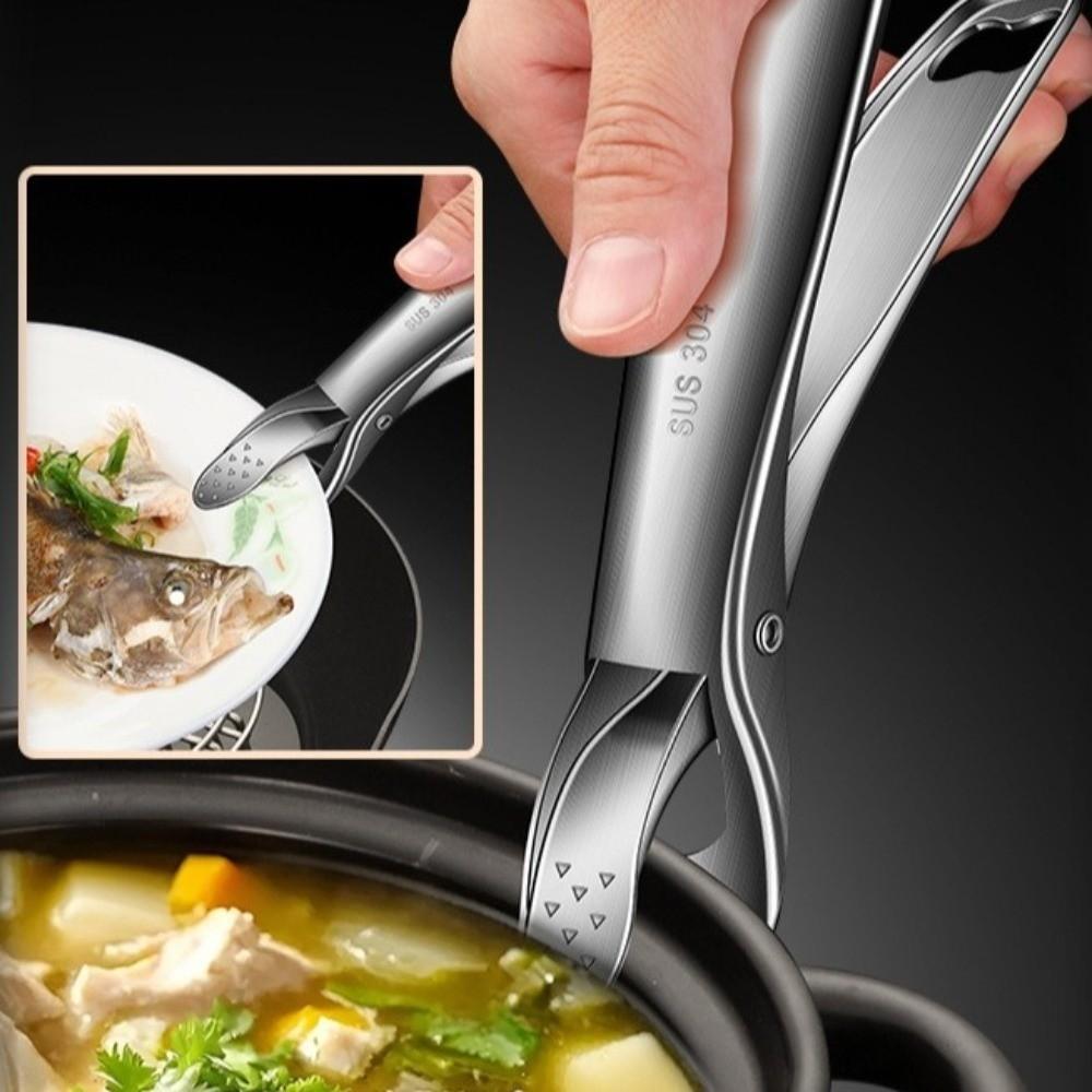 Stainless Steel Anti Scalding Clip Non-slip Dish Holder Retriever Tongs Pot Gripper Clip Home