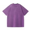 European Stone-Washed Tie-Dye Distressed Heavyweight Cotton Oversized Men’s T-Shirt, 230g, Snow Wash, Short Sleeve