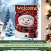 Christmas snowmanGarden Flag 12x18 Inch Double Sided for Courtyard Outdoor Welcome Flag Decoration (Excluding Flagpole)