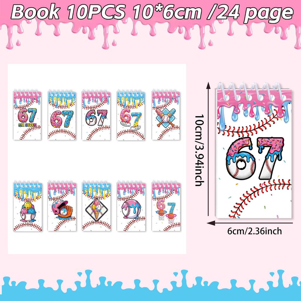 Digital Ice Cream Baseball Party Supplies Kit: Birthday Games, Posters, Boxes, and More for Kids