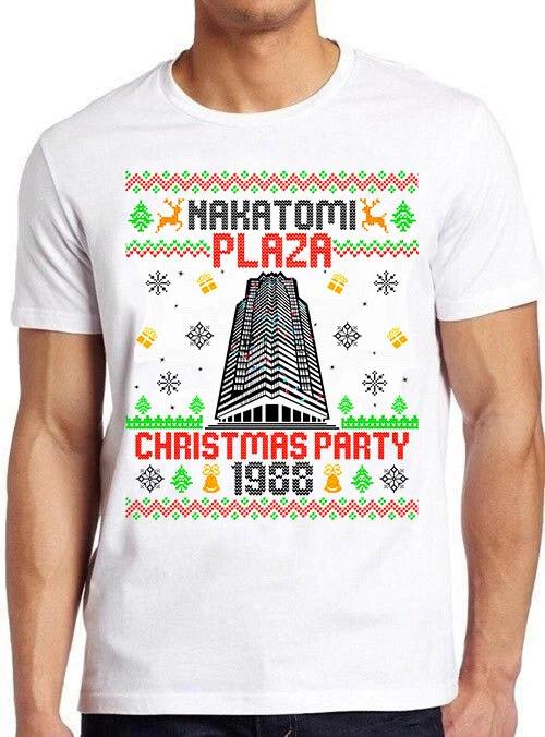 Nakatomi Plaza 1988 Christmas Party 80's Die Movie Bruce Gift Tee T Shirt C1380