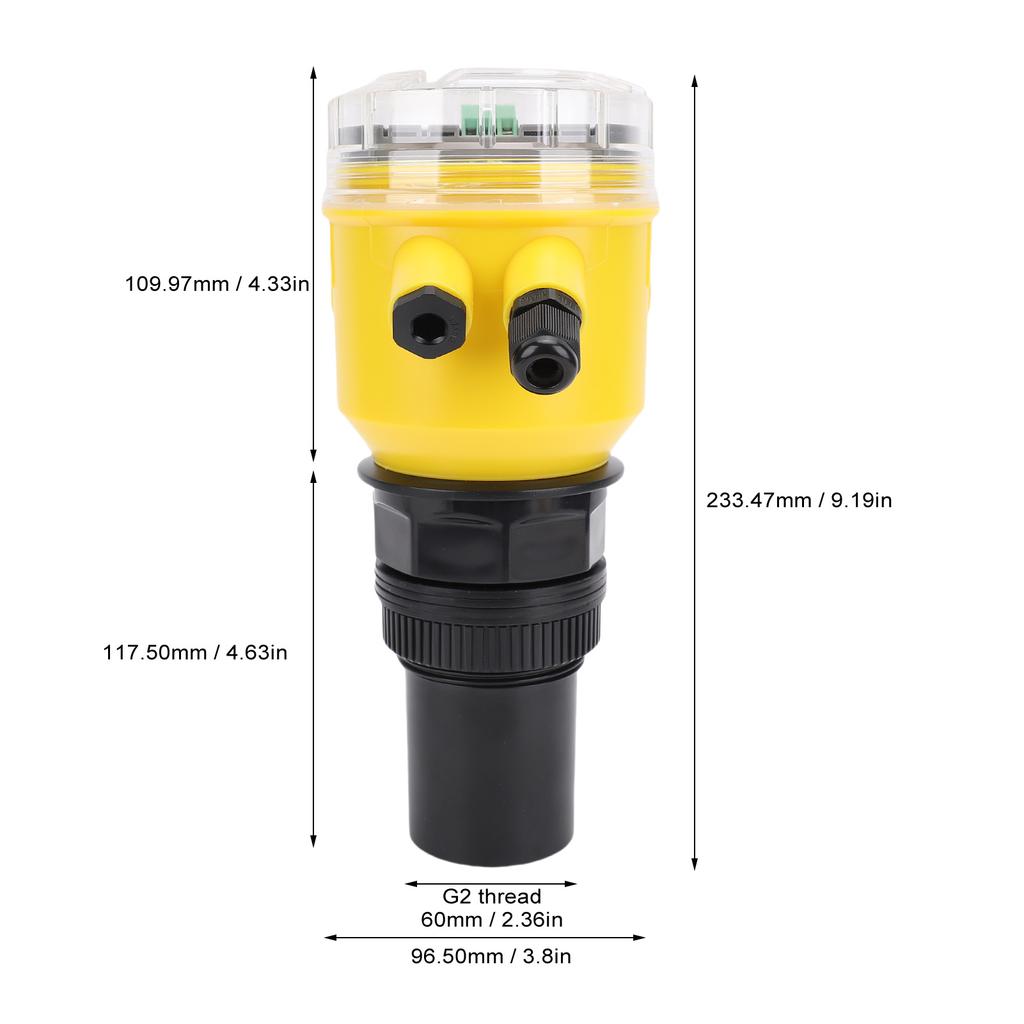 LCD Water Level Sensor Compact Integrated Digital Ultrasonic Level Meter Water Proof Intelligent for Power Generation