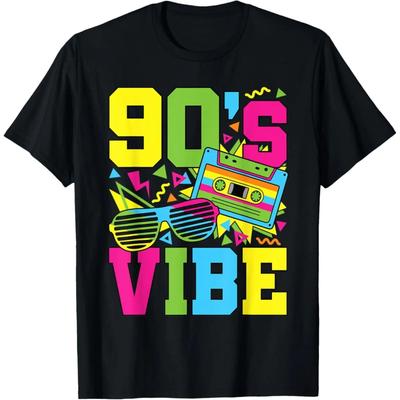 90. léta Vibe Retro 1990s 90s Styl Párty Oblečení Muži Ženy Tričko