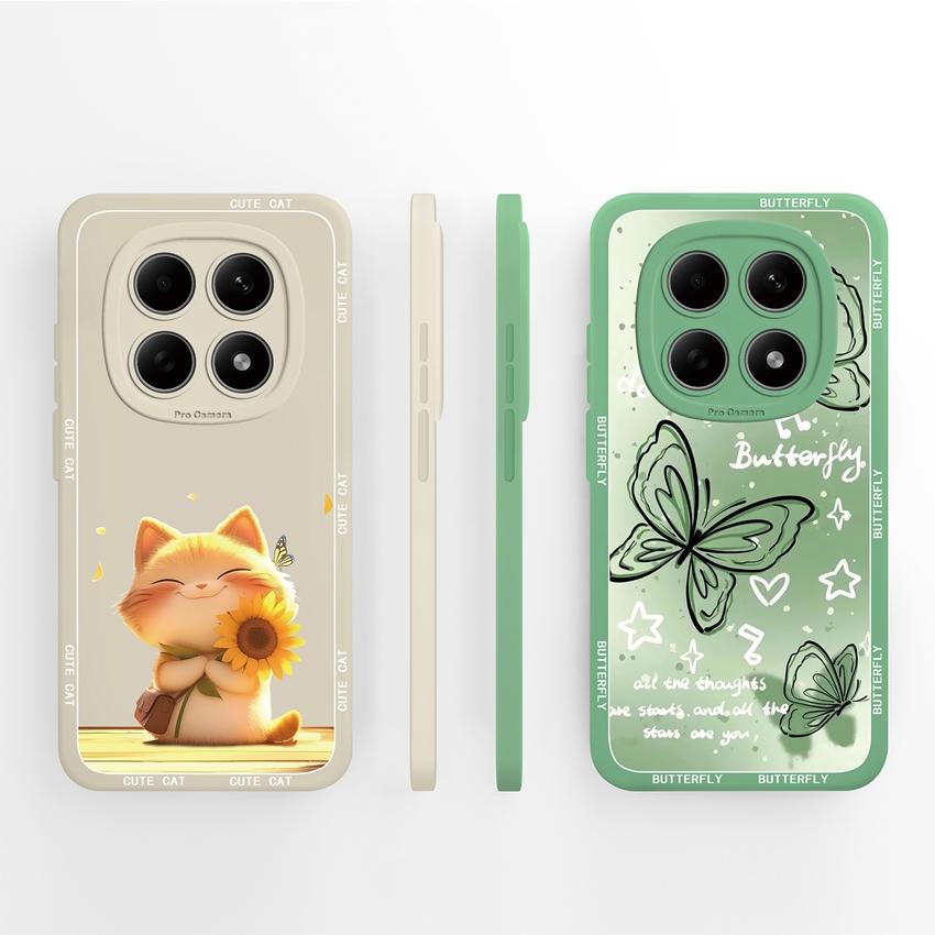 Per Custodia Redmi Note 15 Pro 4G 5G Note 15 15Pro+ 15R Cover Telefono Gatto Carino Silicone Liquido Morbido Paraurti Protettivo per Redmi Note15 Pro Guscio Leggero