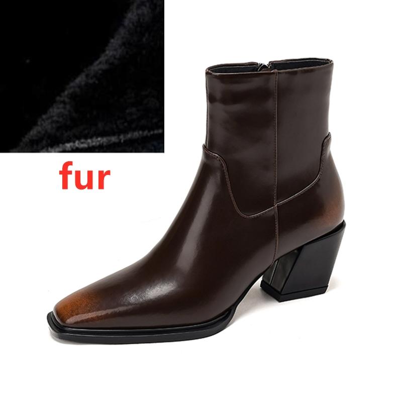 

Мода 2025 Новые женские ботильоны и полусапожки Боковая молния Блочный каблук Женские сапоги Большой размер Винтажные мотоциклетные сапоги женские 43