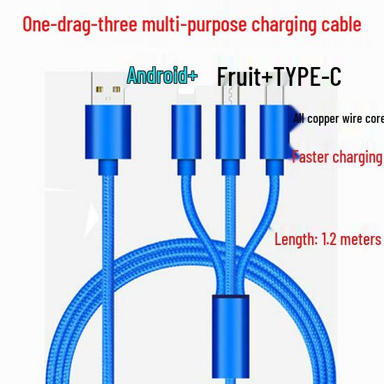 Universal 3-in-1 Charger for Huawei, OPPO, Xiaomi & Vivo Android Phones