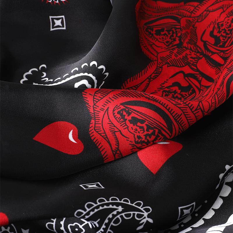 Luxury Brand Silk Shawl Square Scarf For Women Satin Hijab Fashion Wraps Neckerchief Female Hair Bands Ribbon Headband Bandana